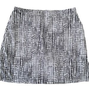 Tail Athletic Golf/Tennis Skirt w/ Built in Shorts Black & White Geo Print Sz 16